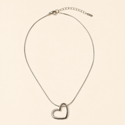Collar Coeur Plateado Hadorelle en acero inoxidable