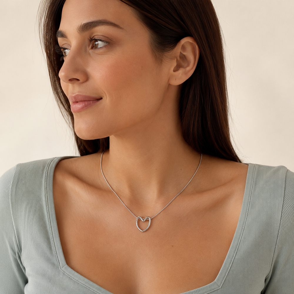 Collar Coeur Plateado