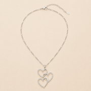 Collar Elianor Tres Corazones Plata .925