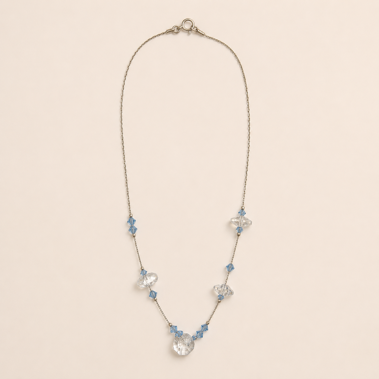 Collar Élodie Cristal Azul Plata .925