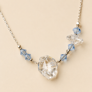 Collar Élodie Cristal Azul Plata .925