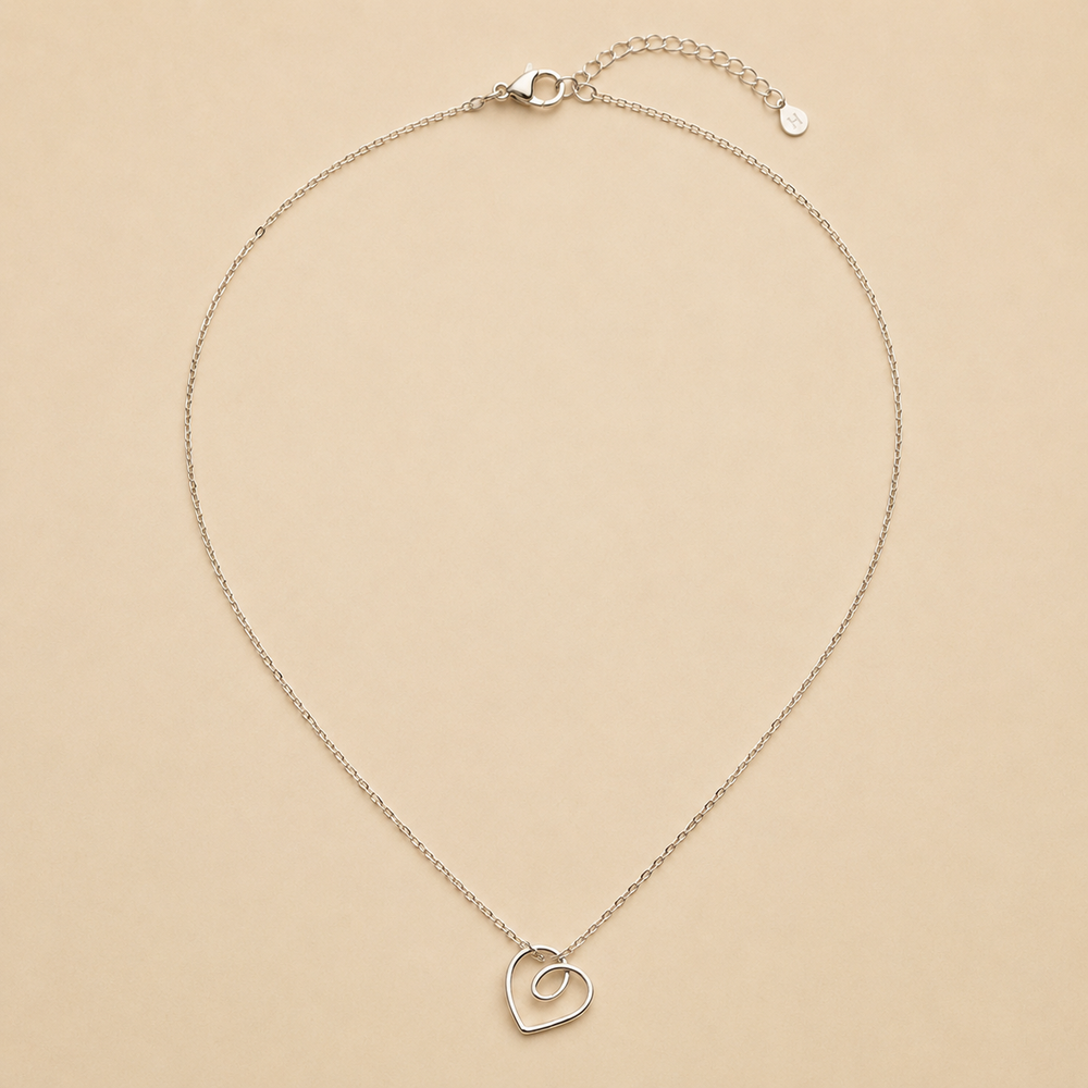 Collar Cléonie Corazón Infinito Plata .925