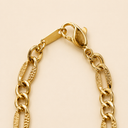 Collar Lioré Fígaro Texturizado Chapa de Oro 18K