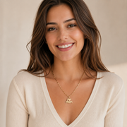 Collar Matria I Love Mom Dorado