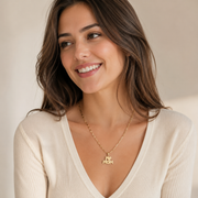 Collar Matria I Love Mom Dorado