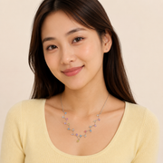 Collar Meliora Cristales Pastel Plata .925