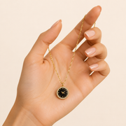 Collar Minuit Reloj Negro