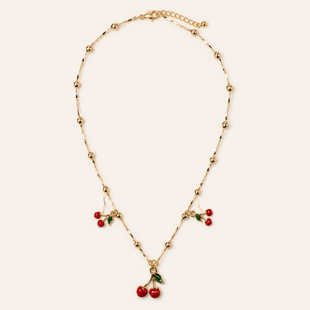 Collar Merie Cerezas Dorado