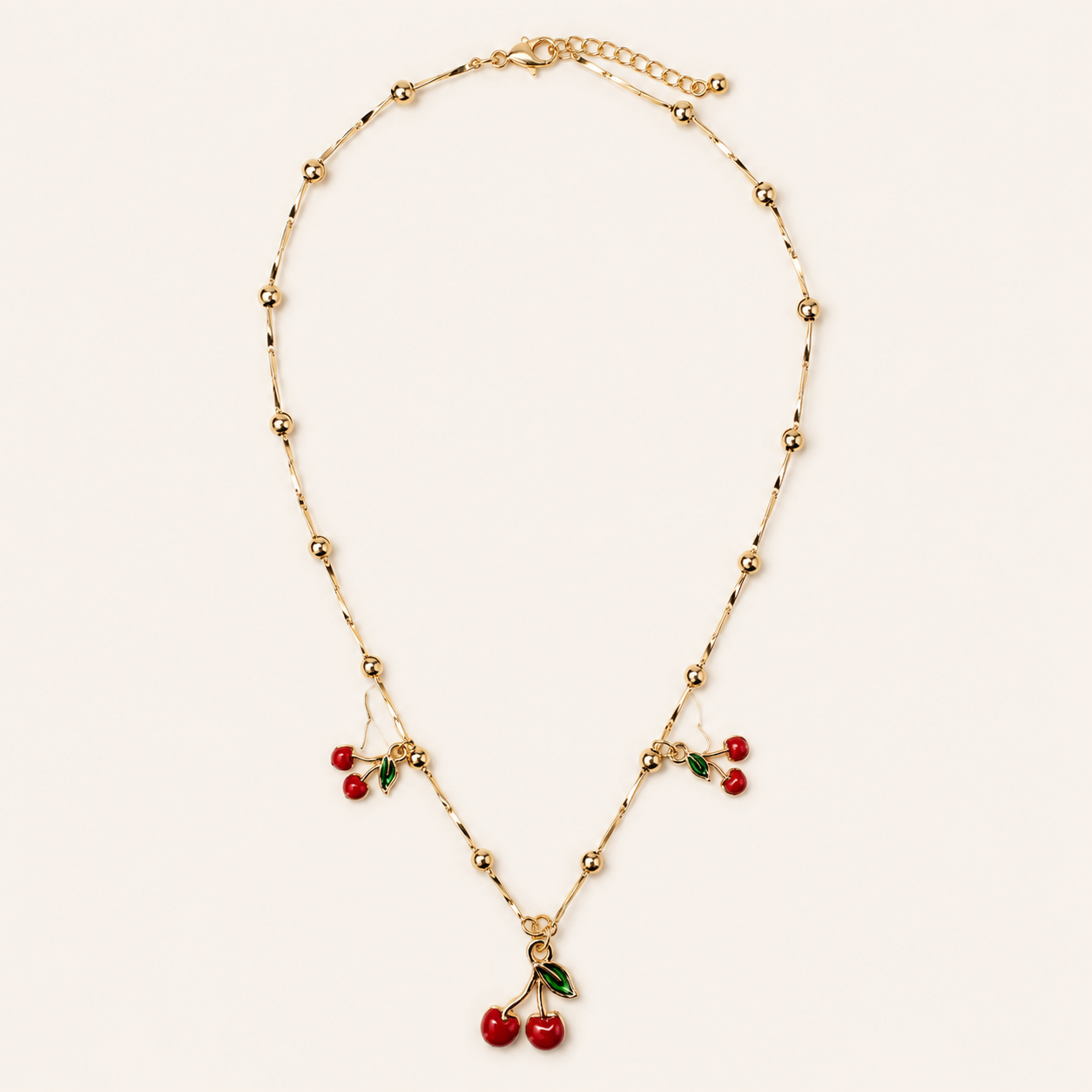 Collar Merie Cerezas Dorado