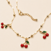 Collar Merie Cerezas Dorado