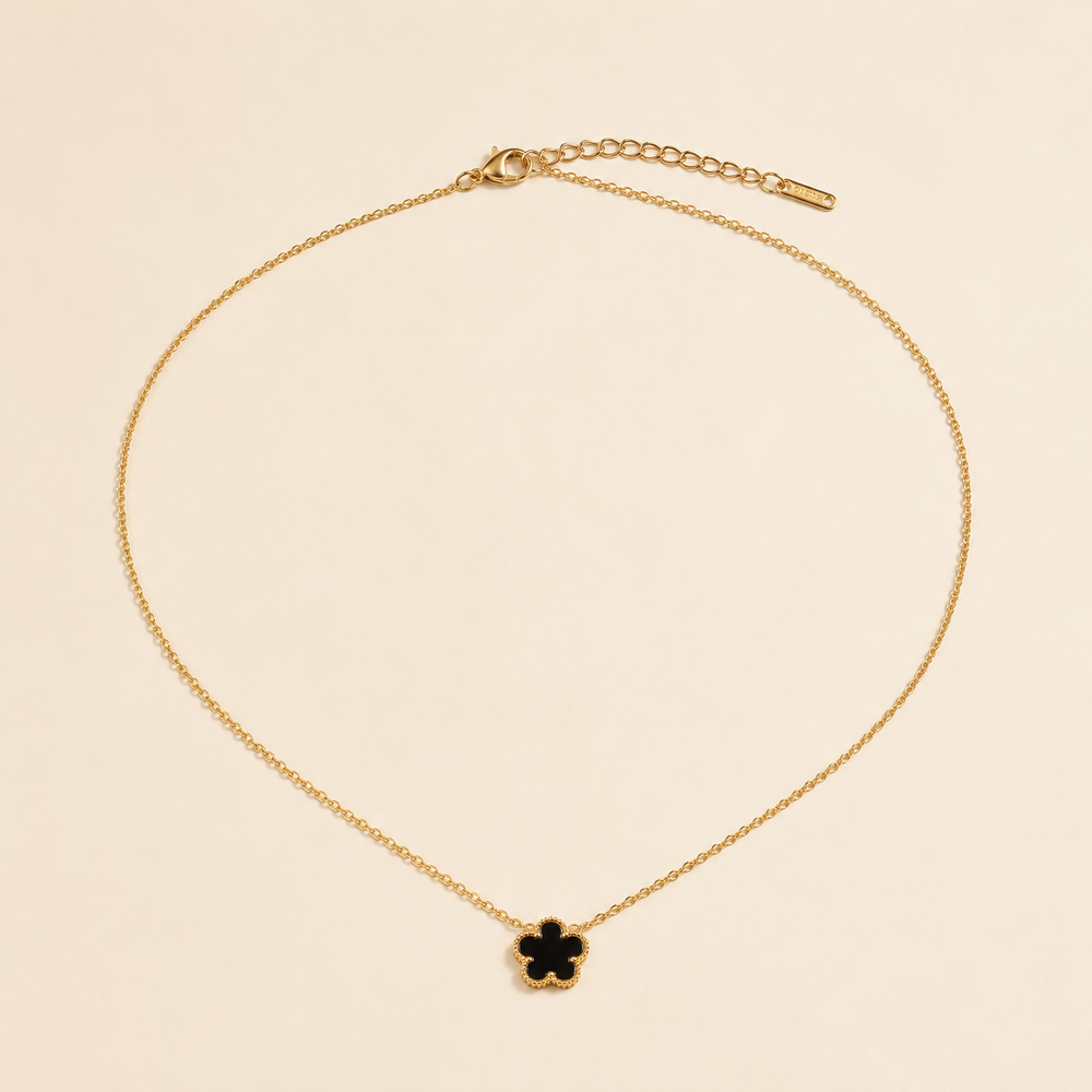 Collar Noir Flor Negra
