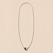 Collar Velisse Corazón Magnético Plateado
