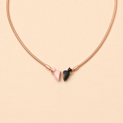 Collar Velisse Corazón Magnético Rosado
