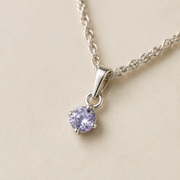 Collar Violette Cristal Lila Plata .925