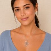Collar Elianor Tres Corazones Plata .925
