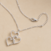 Collar Elianor Tres Corazones Plata .925