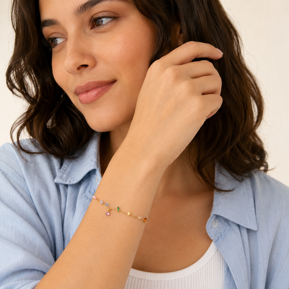 Pulsera Amelie Cristales Dorados