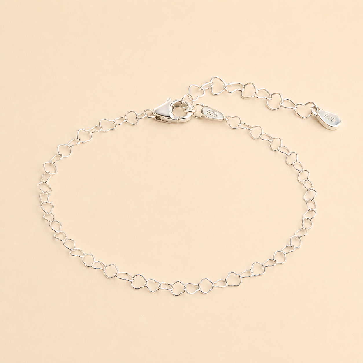 Pulsera Celiane Corazones Plata .925