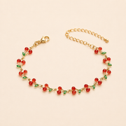 Pulsera Cerise Cerezas Doradas
