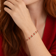 Pulsera Cerise Cerezas Doradas