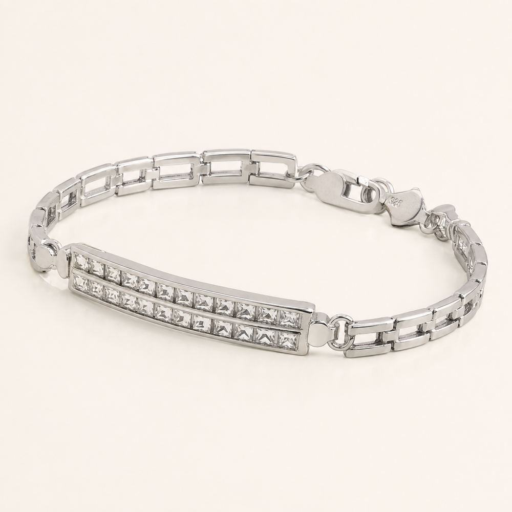 Pulsera Elaris Barra de Cristales Plata .925