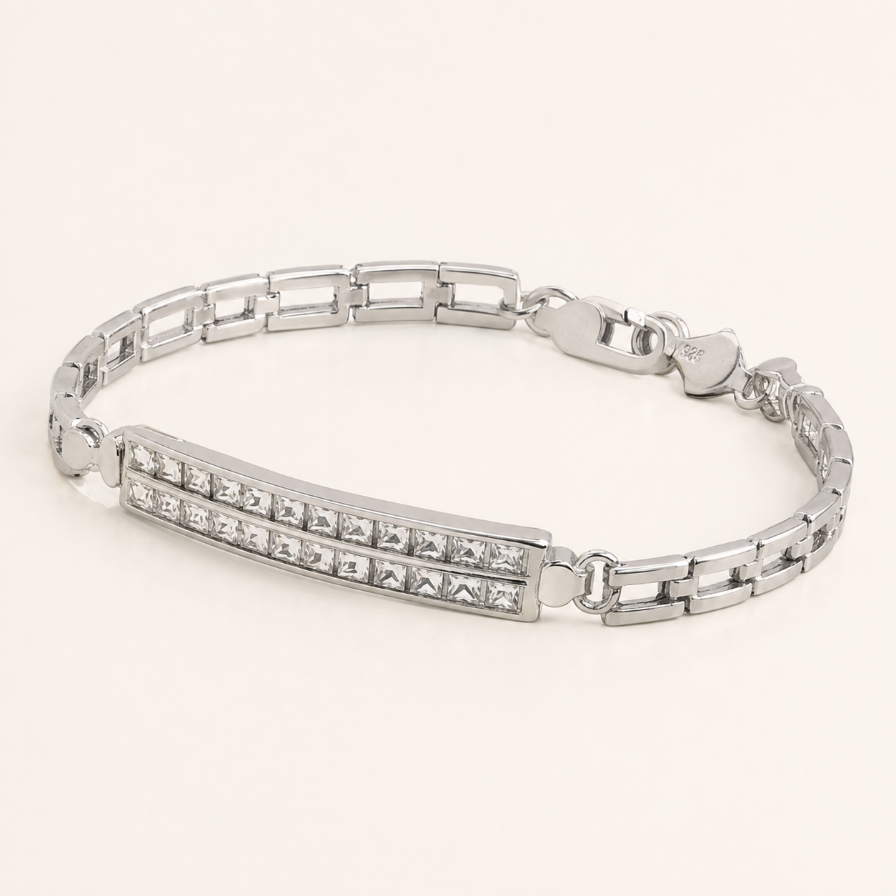 Pulsera Elaris Barra de Cristales Plata .925