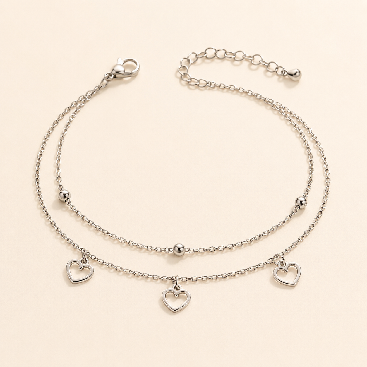 Pulsera Evelisse Tres Corazones