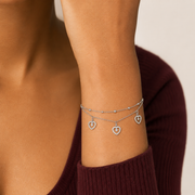 Pulsera Evelisse Tres Corazones