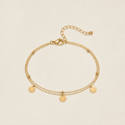 Pulsera Florelle Doble Dorada