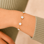 Pulsera Ivoire Flor Blanca