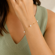 Pulsera Maelle Perla Dorada