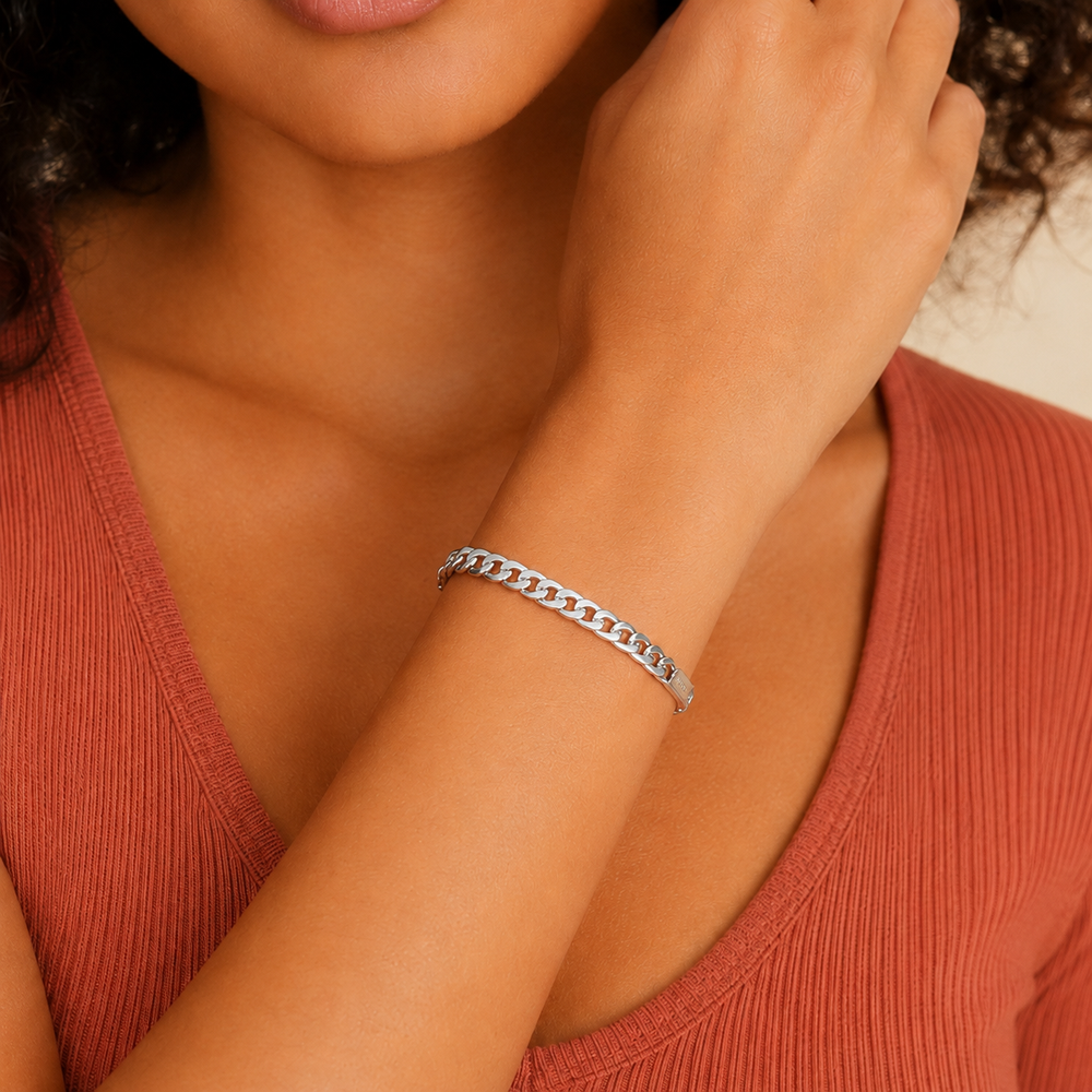 Pulsera Maëlys Eslabón Cubano Plata .925