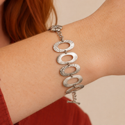 Pulsera Marielle Óvalos Martillados Plata .925