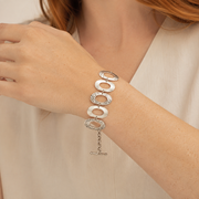 Pulsera Marielle Óvalos Martillados Plata .925