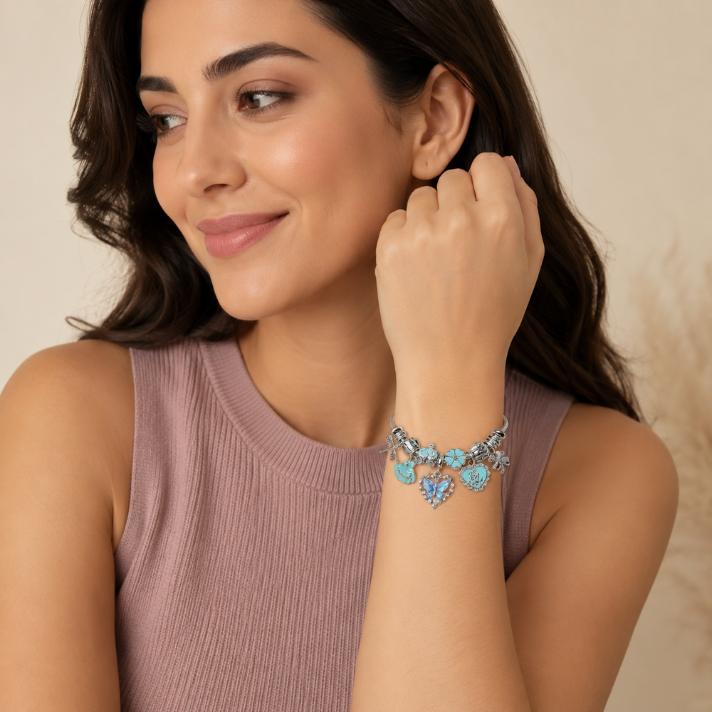 Pulsera Ondine Charms Turquesa