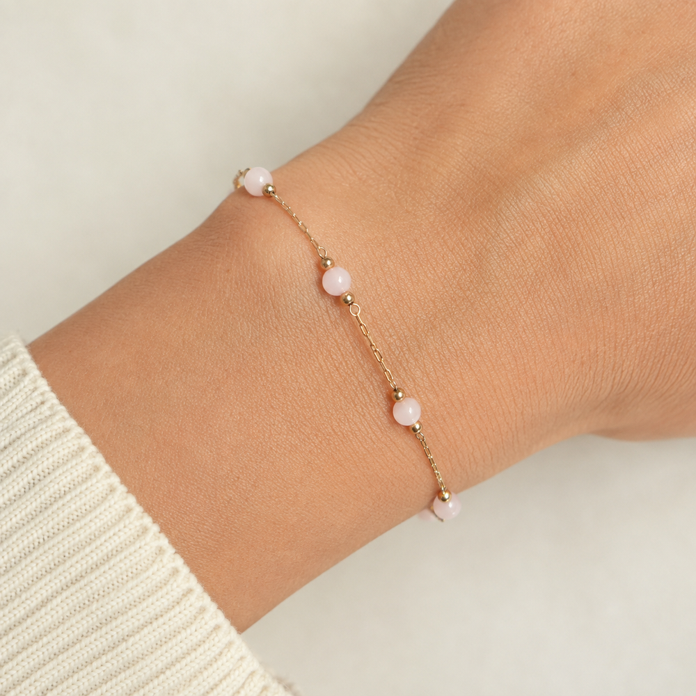 Pulsera Rosamée Cuentas Doradas