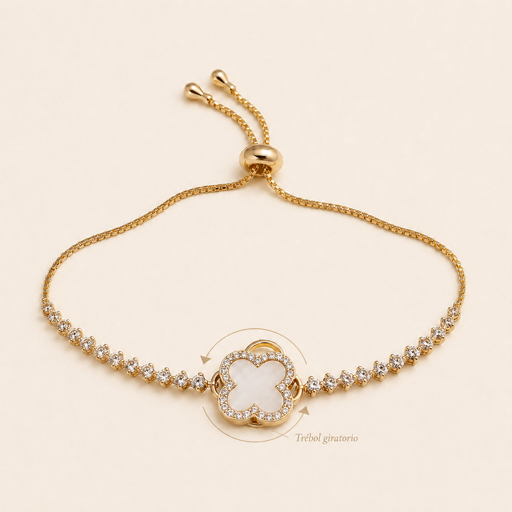 Pulsera Solenne Trébol Giratorio