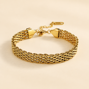 Pulsera Sorela Tejida Dorada