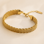Pulsera Sorela Tejida Dorada