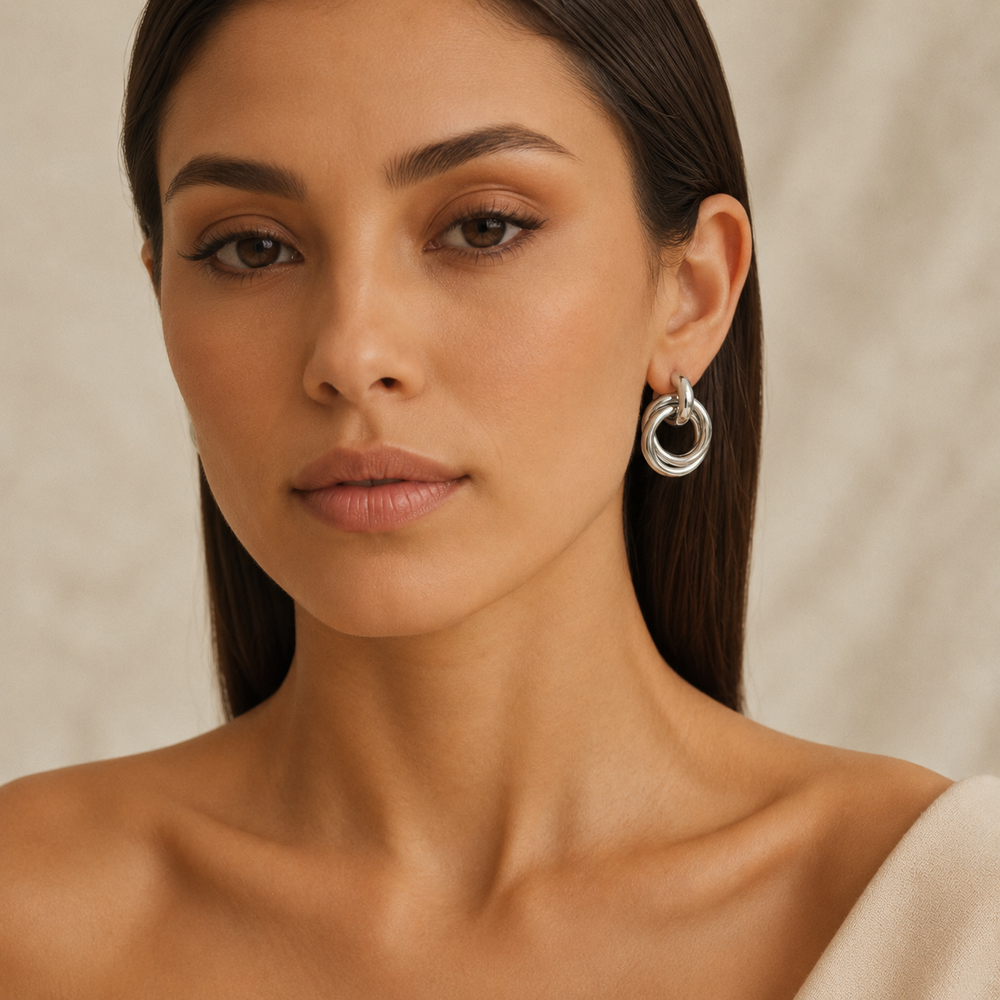 Aretes Évora Plateados